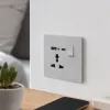 T2 -التصميمات الداخلية الداخلية المضادة للصدمات الكهربائية لمفتاح جدران USB+C المتعدد الوظائف 13A A details Picture